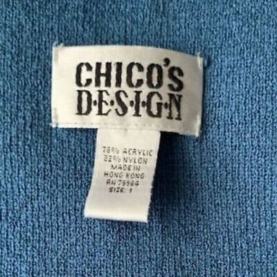 Chico's Design Women's Blue Knit Sleeveless Tank Top Size 1 - Thumbnail 5