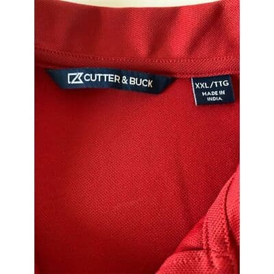 Cutter & Buck Men's 2XL Red Short Sleeve Polo Shirt Casual - Thumbnail 10