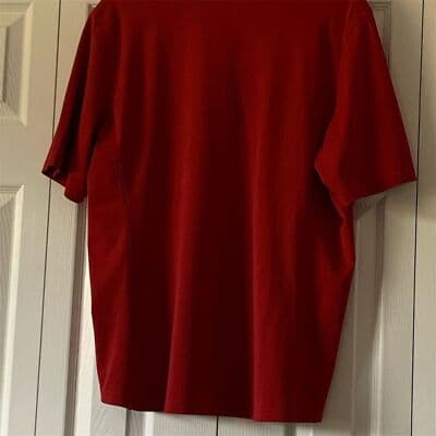 Cutter & Buck Men's 2XL Red Short Sleeve Polo Shirt Casual - Thumbnail 4