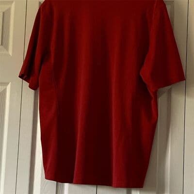 Cutter & Buck Men's 2XL Red Short Sleeve Polo Shirt Casual - Thumbnail 3