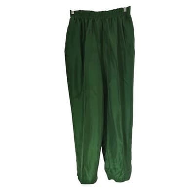 Jouer Vintage 100% Silk Pajama Set L Floral Button Top Green Pants 2 Piece Loung - Thumbnail 6