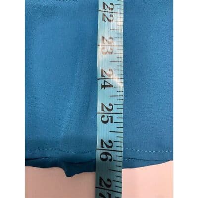 Lila Women's Blue Blouse Size M Asymmetrical Hem Short Sleeve Casual - Thumbnail 5