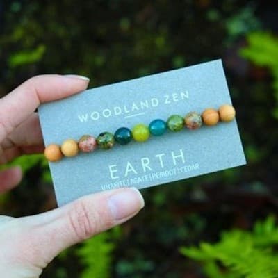 MED Set of 4 Anti Stress Anxiety Crystal Bracelet, Gemstone Yoga Bracelet - Thumbnail 8