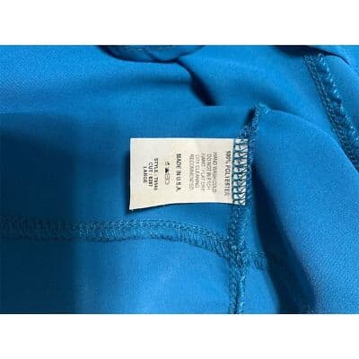 Lila Women's Blue Blouse Size S Asymmetrical Hem Short Sleeve Casual - Thumbnail 4