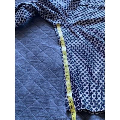 Cielo Women's Navy White Geometric Print Ankle Pants Casual Straight Leg - Thumbnail 8