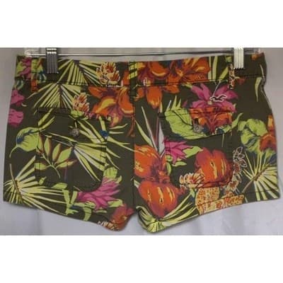 Holister Floral Stretch Print Hot Pants Shorts. Size 1 - Thumbnail 2
