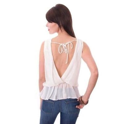 SISI Open Back Top White M - Thumbnail 2
