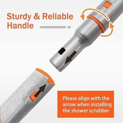 Shower Scrubber for Cleaning with Long Handle - Thumbnail 2