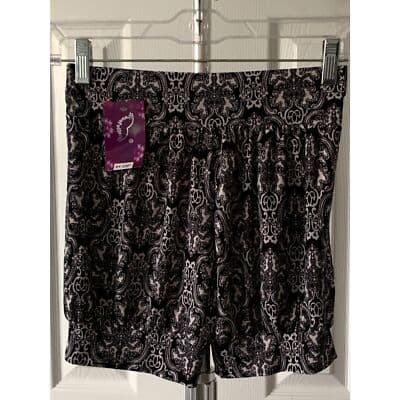 Women's Huefulin High Waist Comfy Casual Print Harem Shorts M/L - Thumbnail 4