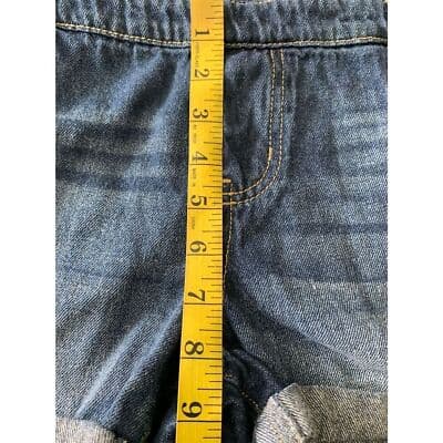 L.e.i. Junior Denim Blue Jean Shortalls Size L Adjustable Straps Bib Pocket - Thumbnail 8