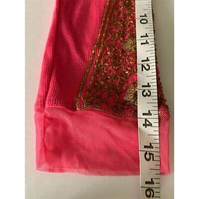 Basil & Maude XS Pink Embroidered Cardigan Gold Details Sparkling Buttonsi - Thumbnail 13