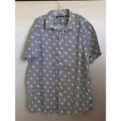 Perry Ellis Men's 2X Short Sleeve Button-Down Shirt Multicolor Graphic Print - Thumbnail 4