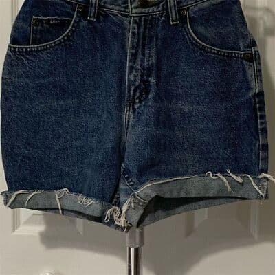 Vintage Lee Women's High Waisted Denim Shorts Blue Size M Casual - Image 1