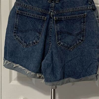 Vintage Lee Women's High Waisted Denim Shorts Blue Size M Casual - Thumbnail 7