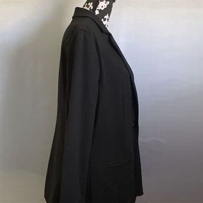 Mossimo Women's Black Open Front Blazer Jacket M Notched Collar Tailored - Thumbnail 4