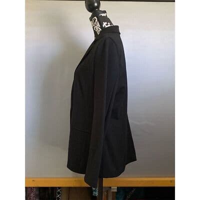 Mossimo Women's Black Open Front Blazer Jacket M Notched Collar Tailored - Thumbnail 7