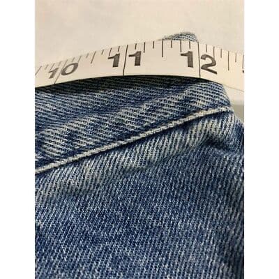 Vintage Lee Women's High Waisted Denim Shorts Blue Size M Casual - Thumbnail 5