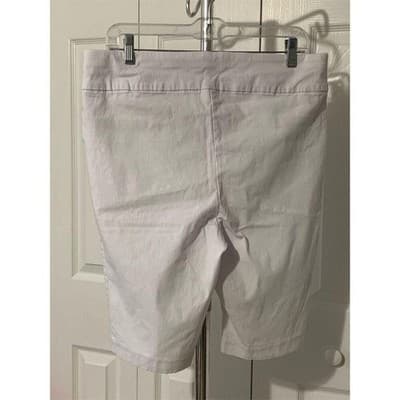 Rafaella Women's Size 14 White Cropped Pants Pull-On Stretch Casual - Thumbnail 9