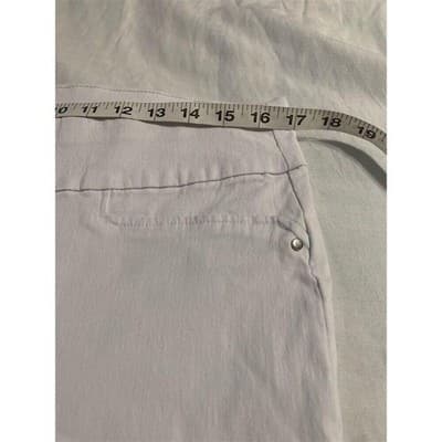Rafaella Women's Size 14 White Cropped Pants Pull-On Stretch Casual - Thumbnail 6
