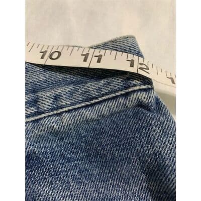 Vintage Lee Women's High Waisted Denim Shorts Blue Size M Casual - Thumbnail 4