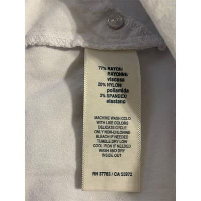 Rafaella Women's Size 14 White Cropped Pants Pull-On Stretch Casual - Thumbnail 5