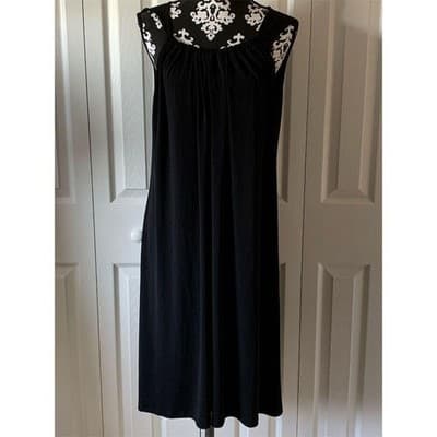 Avenue Women's Size 14 Black Sleeveless Maxi Dress Formal - Thumbnail 8