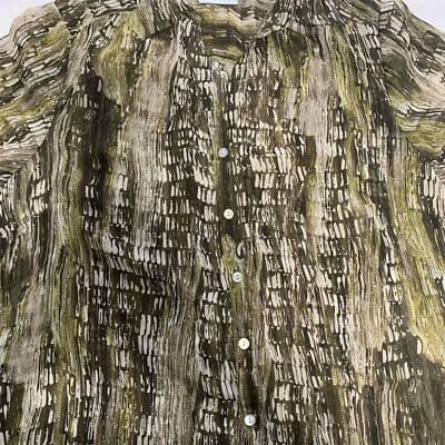 Avenue Women's Abstract Print V-Neck Blouse Size 18/20 Short Sleeve - Thumbnail 4