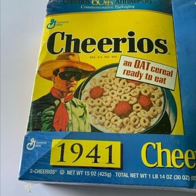 Cheerios Cereal Box Cut Outs Lone Ranger Rides Again Mask Set Of Two - Thumbnail 2