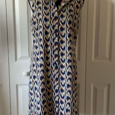 Cabi Women's Sleeveless Heart Print Shirt Dress Size S Multicolor - Thumbnail 4
