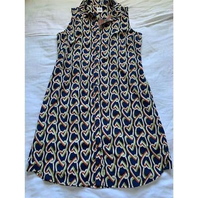 Cabi Women's Sleeveless Heart Print Shirt Dress Size S Multicolor - Thumbnail 9