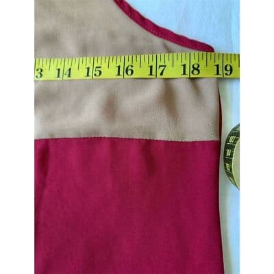 Sleeveless Colorblock Top Red Black Cream M - Thumbnail 7