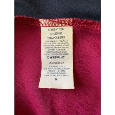 Sleeveless Colorblock Top Red Black Cream M - Thumbnail 6