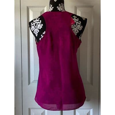 Shasa Women's Sleeveless Colorblock Top Size S Multicolor - Thumbnail 4