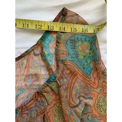 Camilla Women's XS Paisley Boho Sheer Long Sleeve Short Dress Multicolor - Thumbnail 5