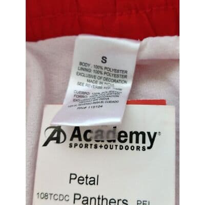 Academy Sports Outdoors Panthers Running Shorts Red White S Polyester Athletic - Thumbnail 2
