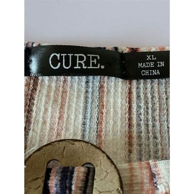 Cure Women's XL Multicolor Striped 3/4 Sleeve Blouse Casual - Thumbnail 8