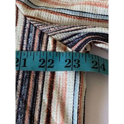 Cure Women's XL Multicolor Striped 3/4 Sleeve Blouse Casual - Thumbnail 5