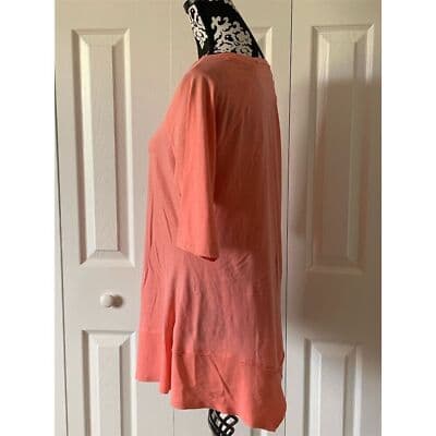 Calvin Klein Women's 3/4 Sleeve Coral Blouse Size XL Casual Spring - Thumbnail 11
