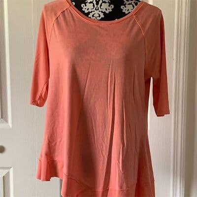 Calvin Klein Women's 3/4 Sleeve Coral Blouse Size XL Casual Spring - Image 1
