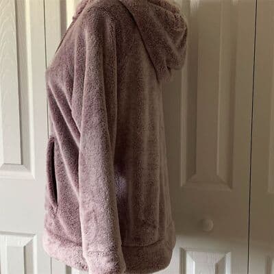 Member's Mark Women's Cozy Plush Pullover Hoodie Wine/Cream Size S - Thumbnail 2