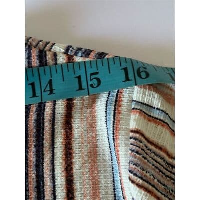 Cure Women's XL Multicolor Striped 3/4 Sleeve Blouse Casual - Thumbnail 4