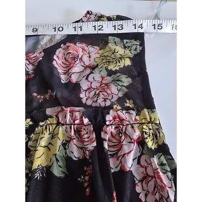 Bobbie Brooks Plus Size 2X Black Floral Mesh Sleeveless Tunic Top NWT - Thumbnail 11