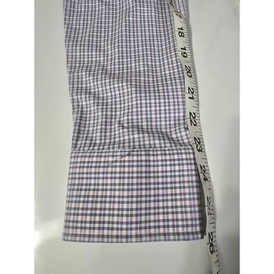 UNTUCKit Dalton Slim Fit Performance Shirt Mens Large Pink Blue Check 31101 - Thumbnail 9