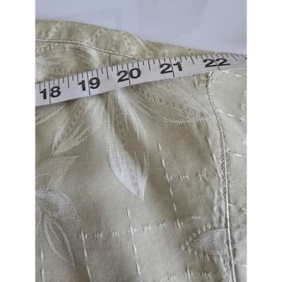 Tommy Bahama Mens Tan Floral Jacquard Silk Blend Short Sleeve Camp Shirt XL - Thumbnail 6