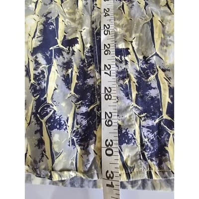 Columbia Sportswear Marlin Fish Print Shirt Mens XL Blue Yellow Cotton AM7604 - Thumbnail 8