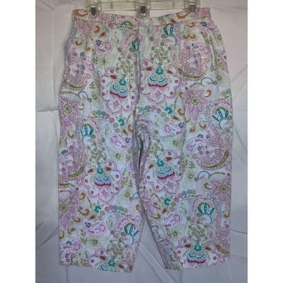Briggs New York Floral Print Comfort Waist Capri Pants Women's Size 12P - Thumbnail 3