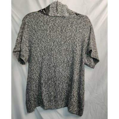 Style & Co Women Cowl Neck Waffle Pullover Sweater Petite Gray Size PM - Thumbnail 3