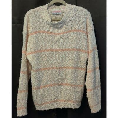 Fashion Force Womens Long Sleeve Crew Neck Striped Sweater Softshell Size Small - Image 1