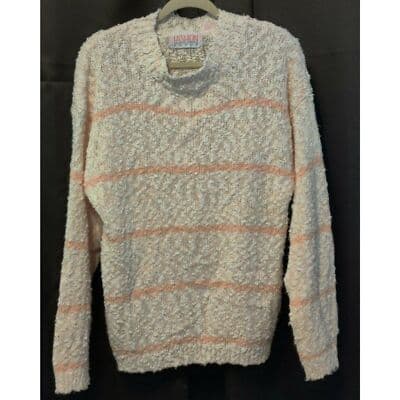 Fashion Force Womens Long Sleeve Crew Neck Striped Sweater Softshell Size Small - Thumbnail 2