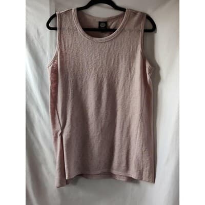 Bobeau Womens Knit Sleeveless Tank Top Blouse Pullover Tan Size Medium - Image 1